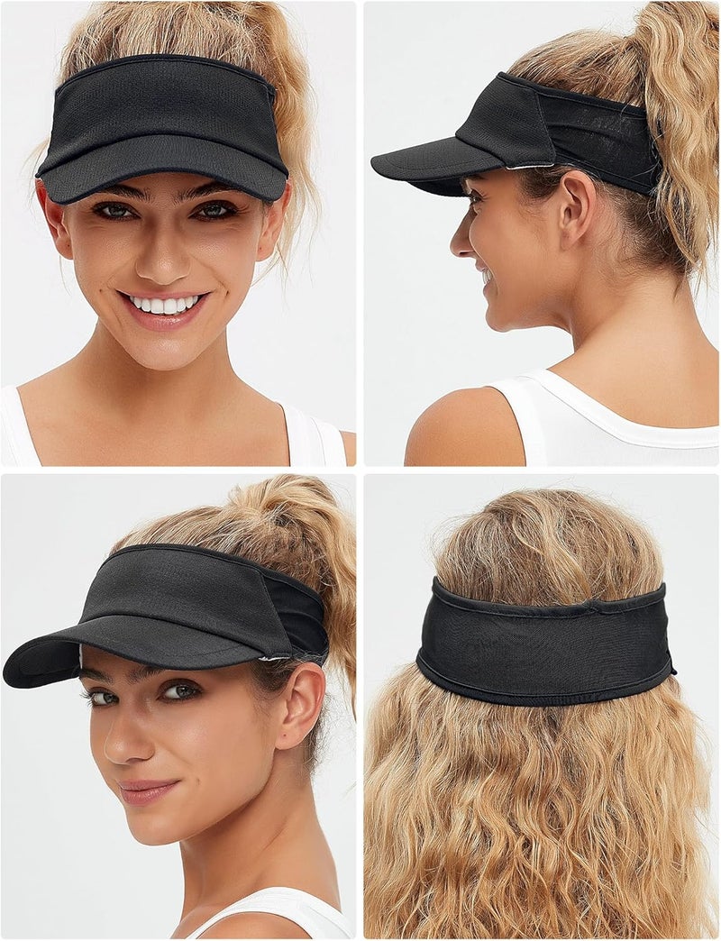 vidsel Sport Sun-Visor Hat Men Women Summer UV Protection, Lightweight Cooling Golf Running Tennis Sweat-Band Cap - Image 2